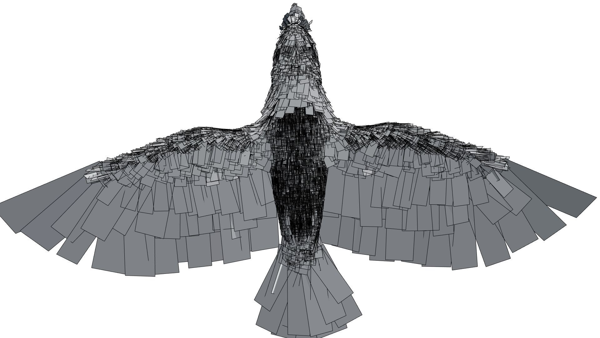 Animated Low Poly Raven Model With PBR Materials Low-poly 3D model_16