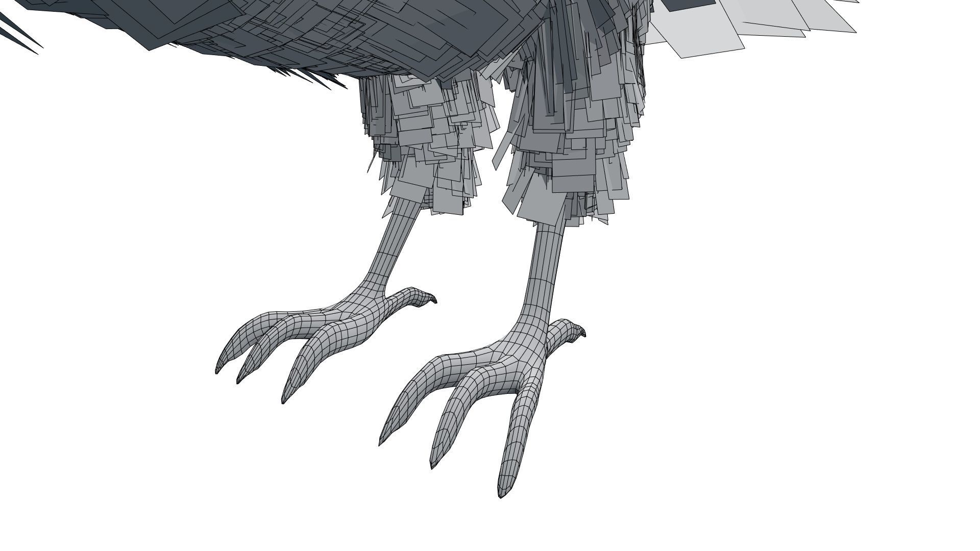 Animated Low Poly Raven Model With PBR Materials Low-poly 3D model_15