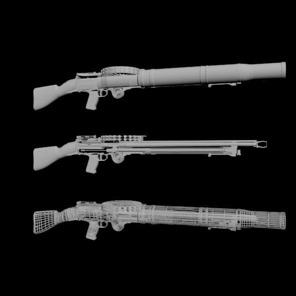 Lewis Gun 01 3D model_13