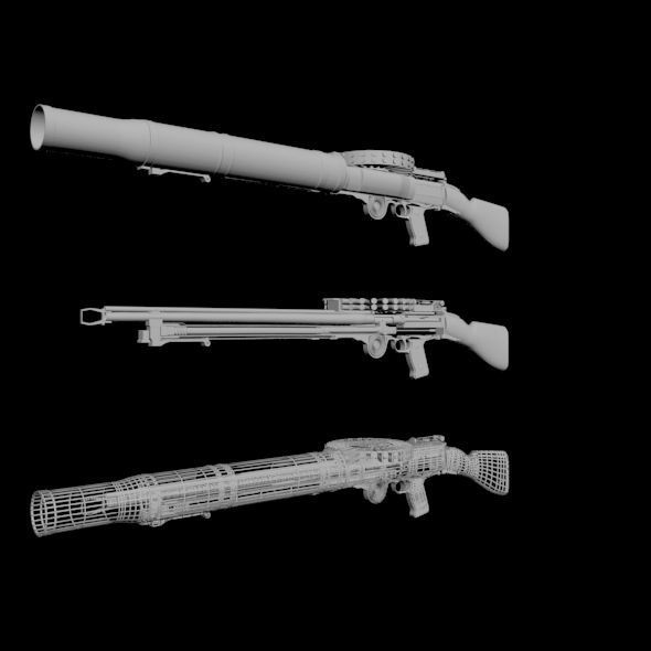 Lewis Gun 01 3D model_9
