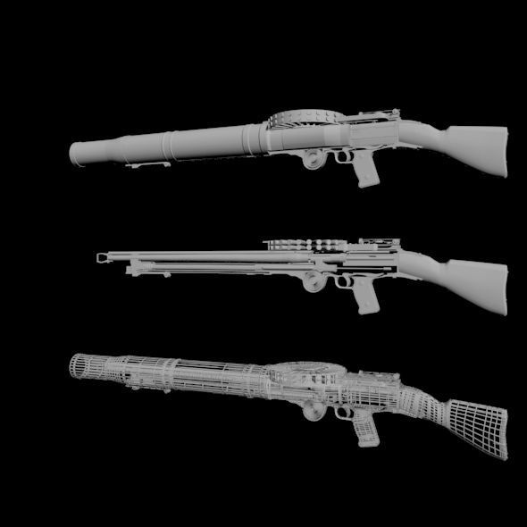 Lewis Gun 01 3D model_7