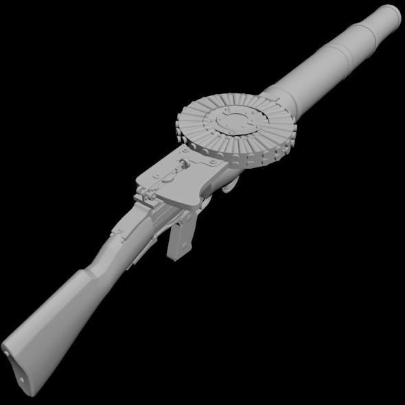 Lewis Gun 01 3D model_1