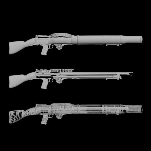 Lewis Gun 01 3D model_2