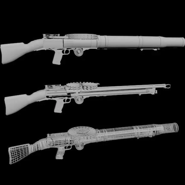 Lewis Gun 01 3D model_0