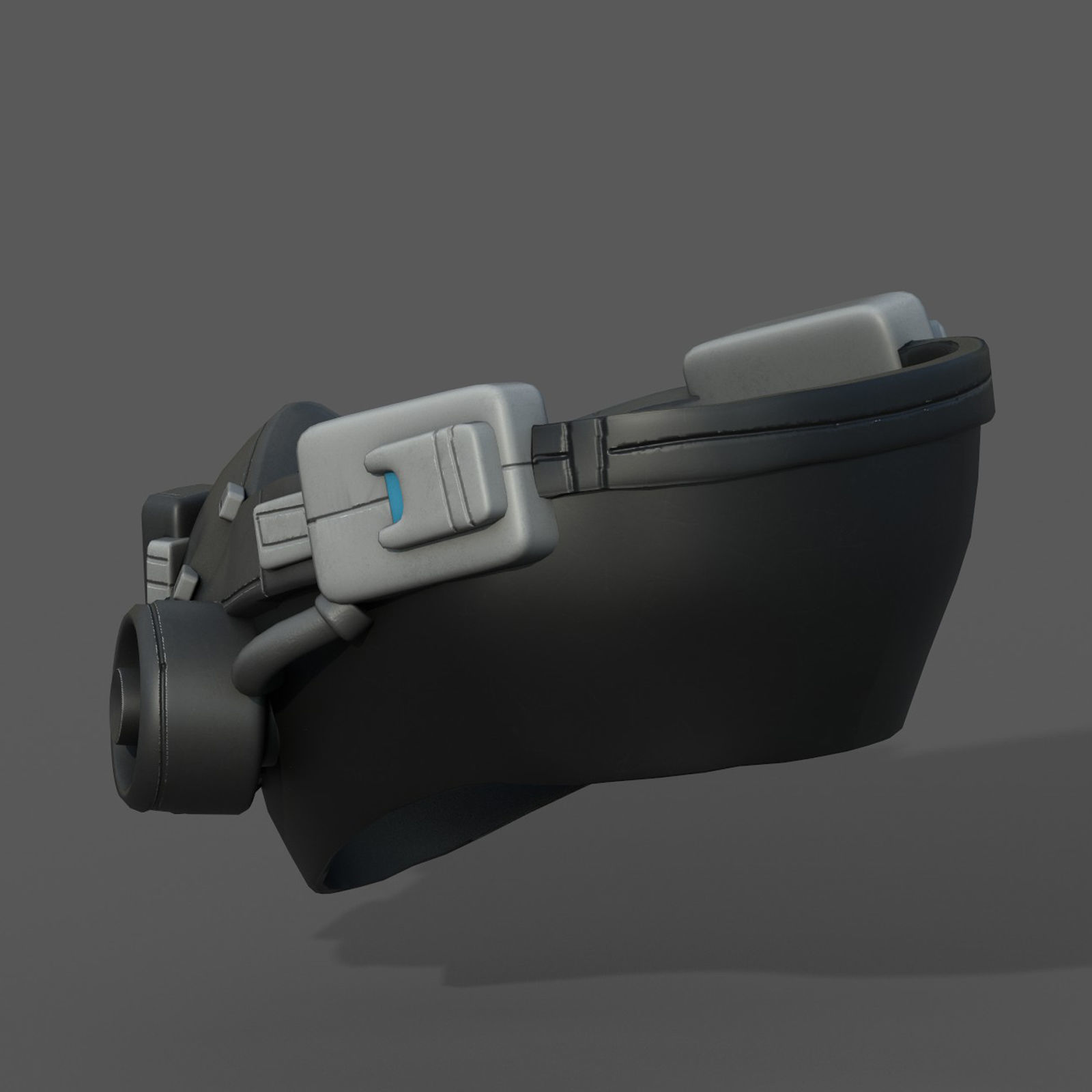 Gas mask helmet scifi futuristic military  Low-poly 3D model_8