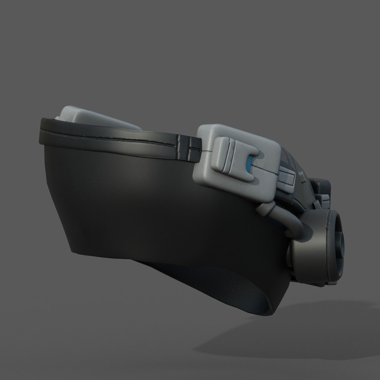 Gas mask helmet scifi futuristic military  Low-poly 3D model_7