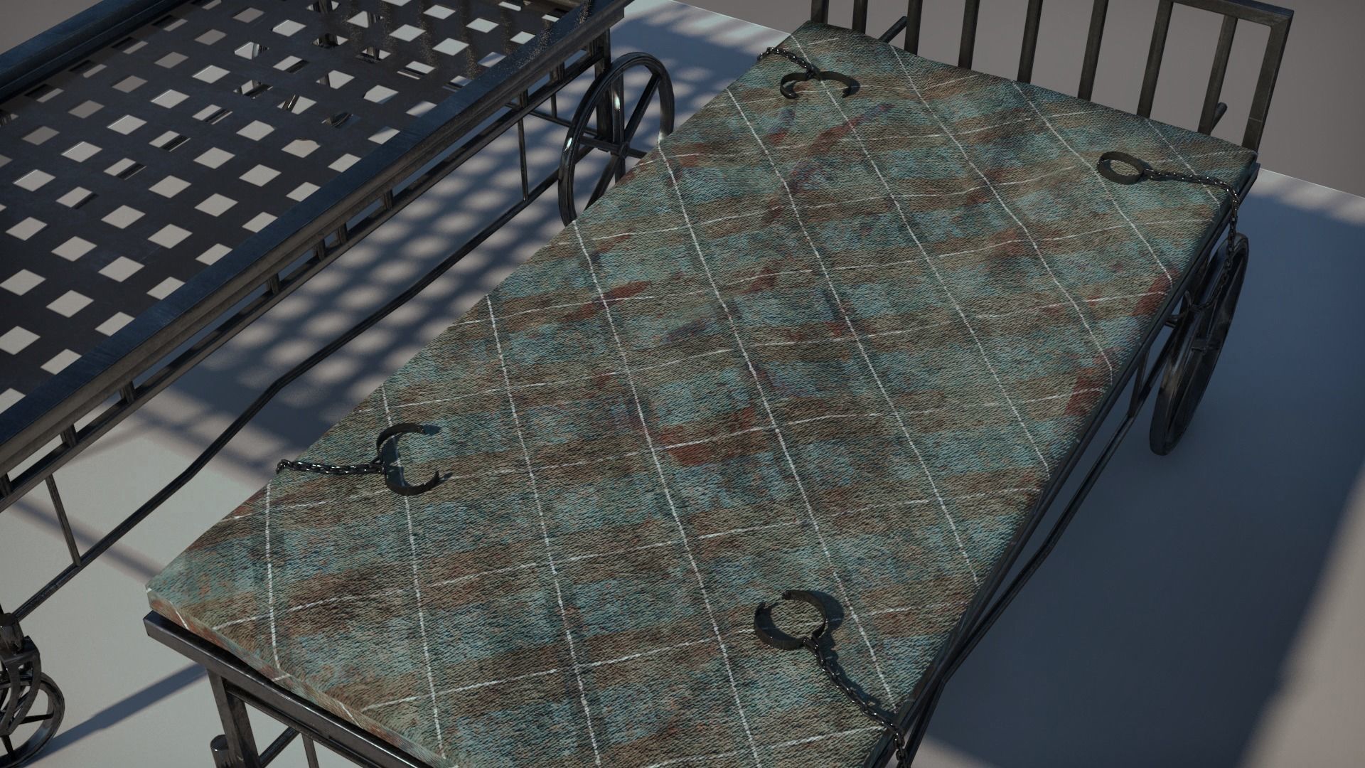 old bed Low-poly 3D model Low-poly 3D model_9