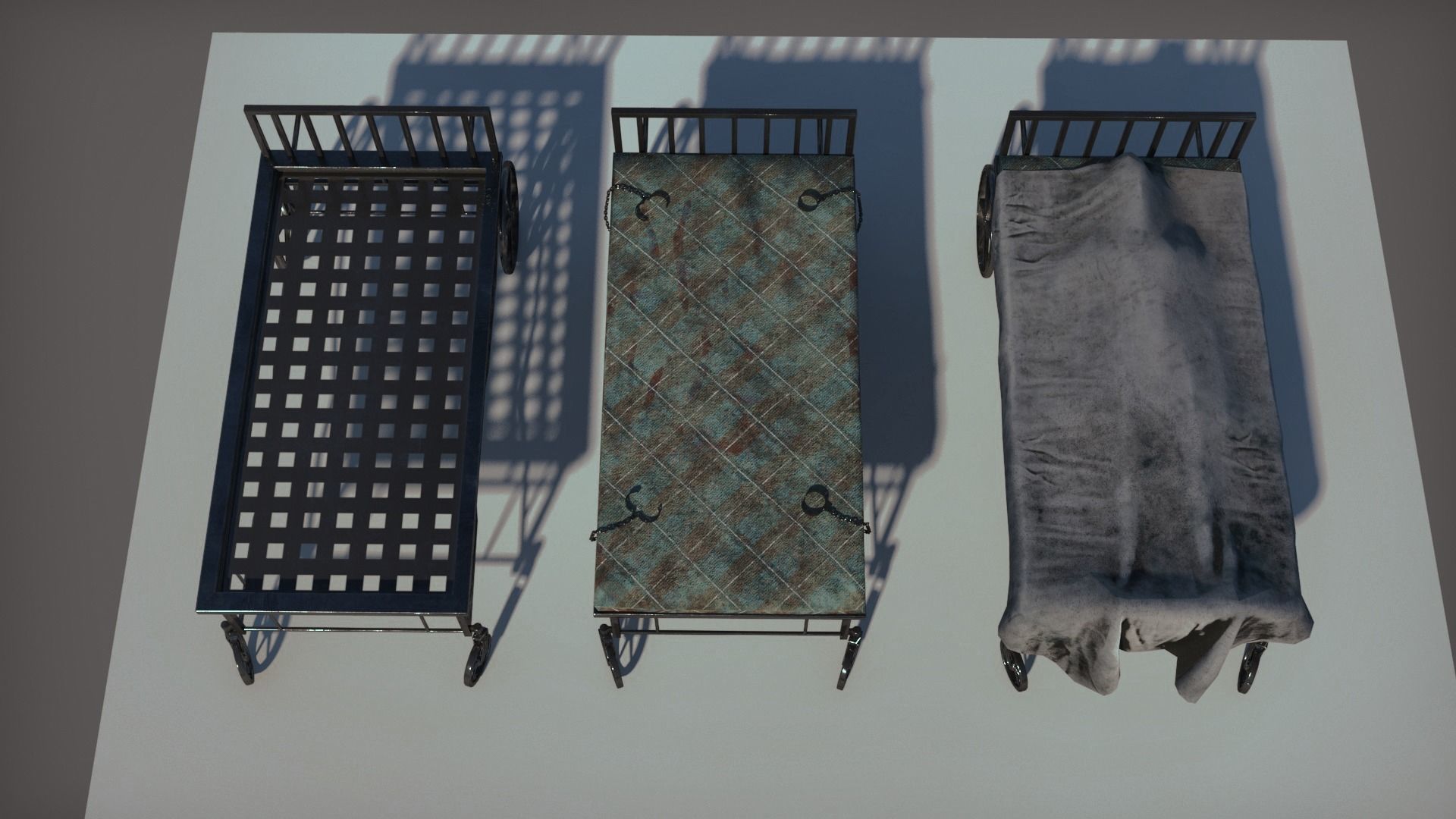 old bed Low-poly 3D model Low-poly 3D model_10