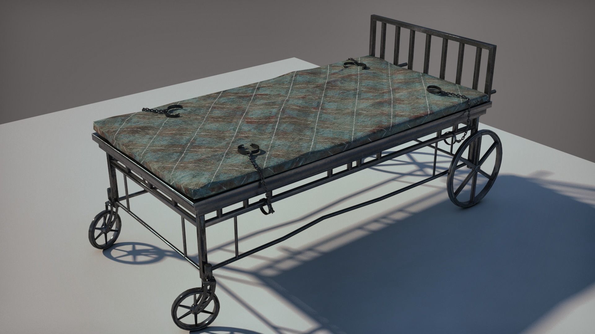 old bed Low-poly 3D model Low-poly 3D model_2
