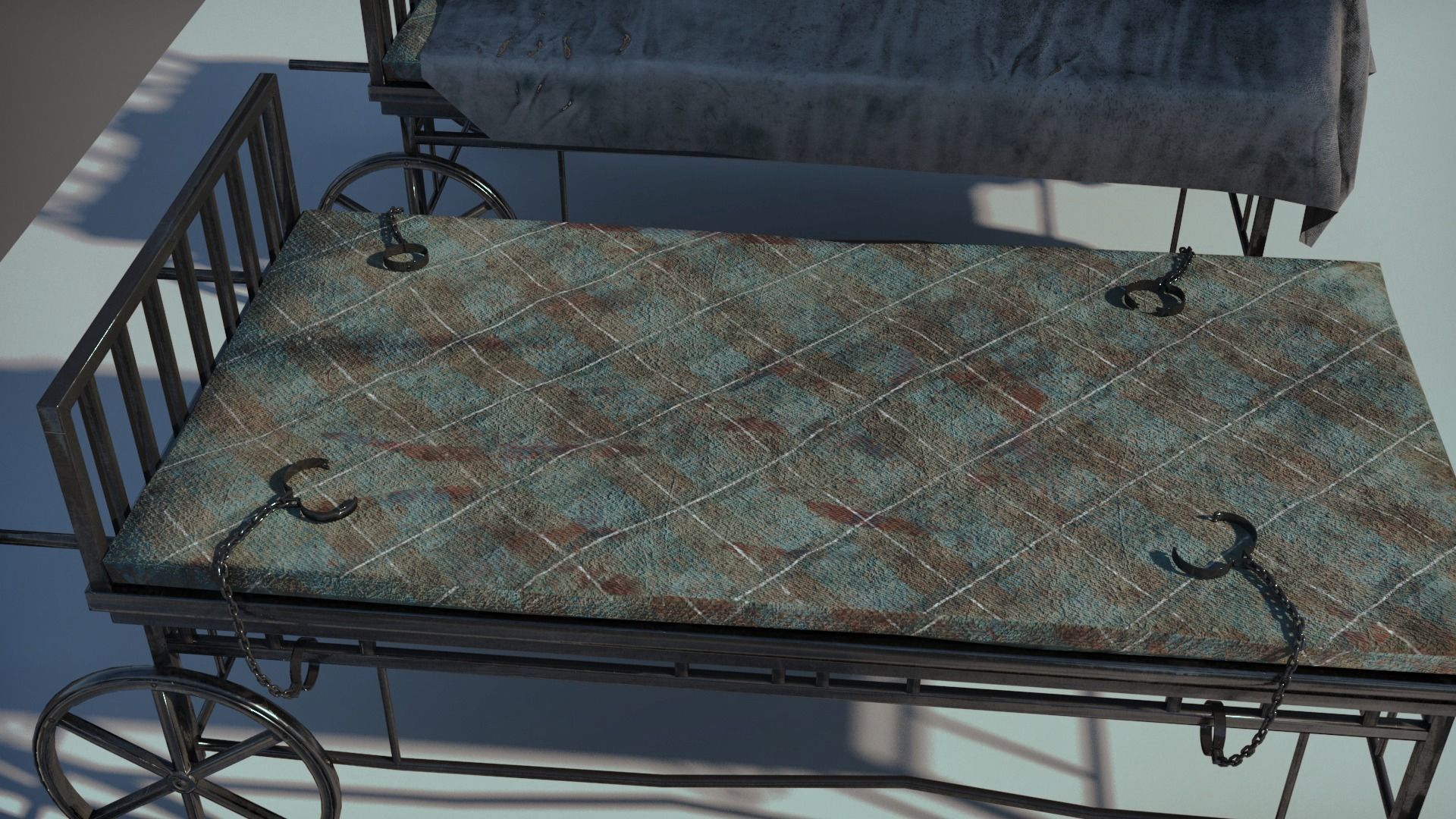 old bed Low-poly 3D model Low-poly 3D model_5