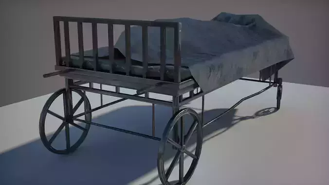 old bed Low-poly 3D model