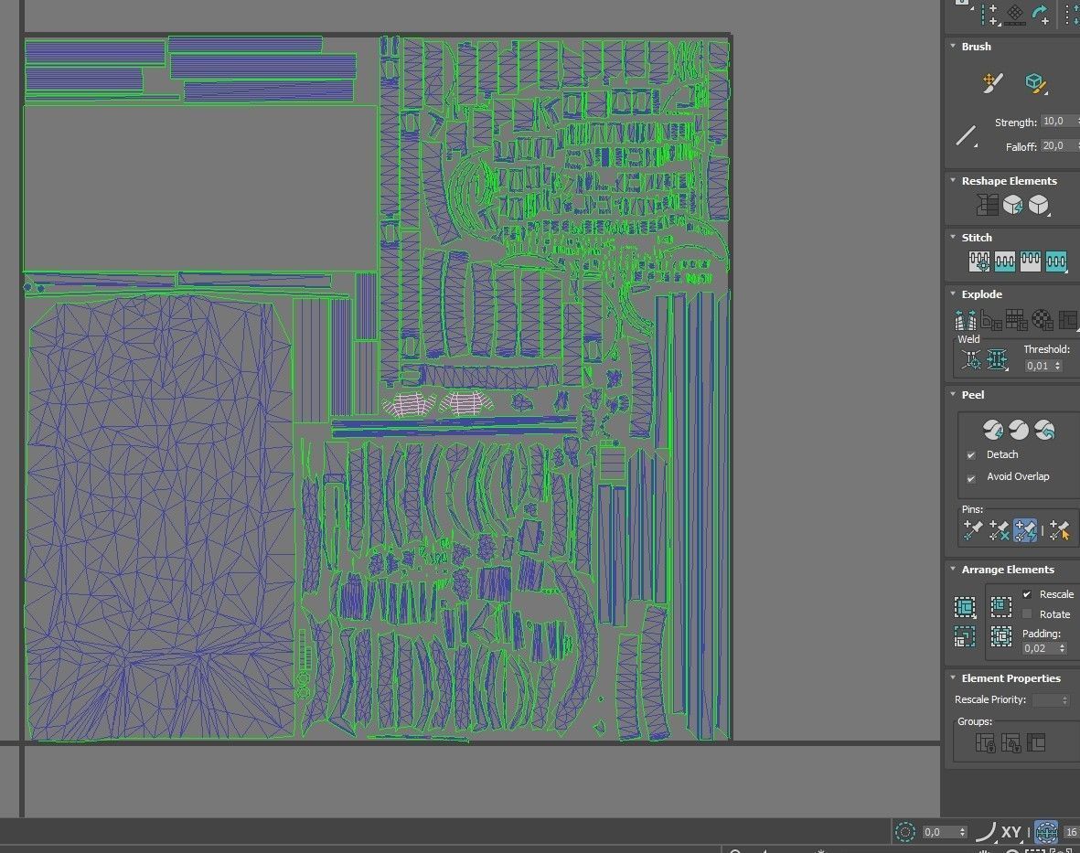 old bed Low-poly 3D model Low-poly 3D model_12