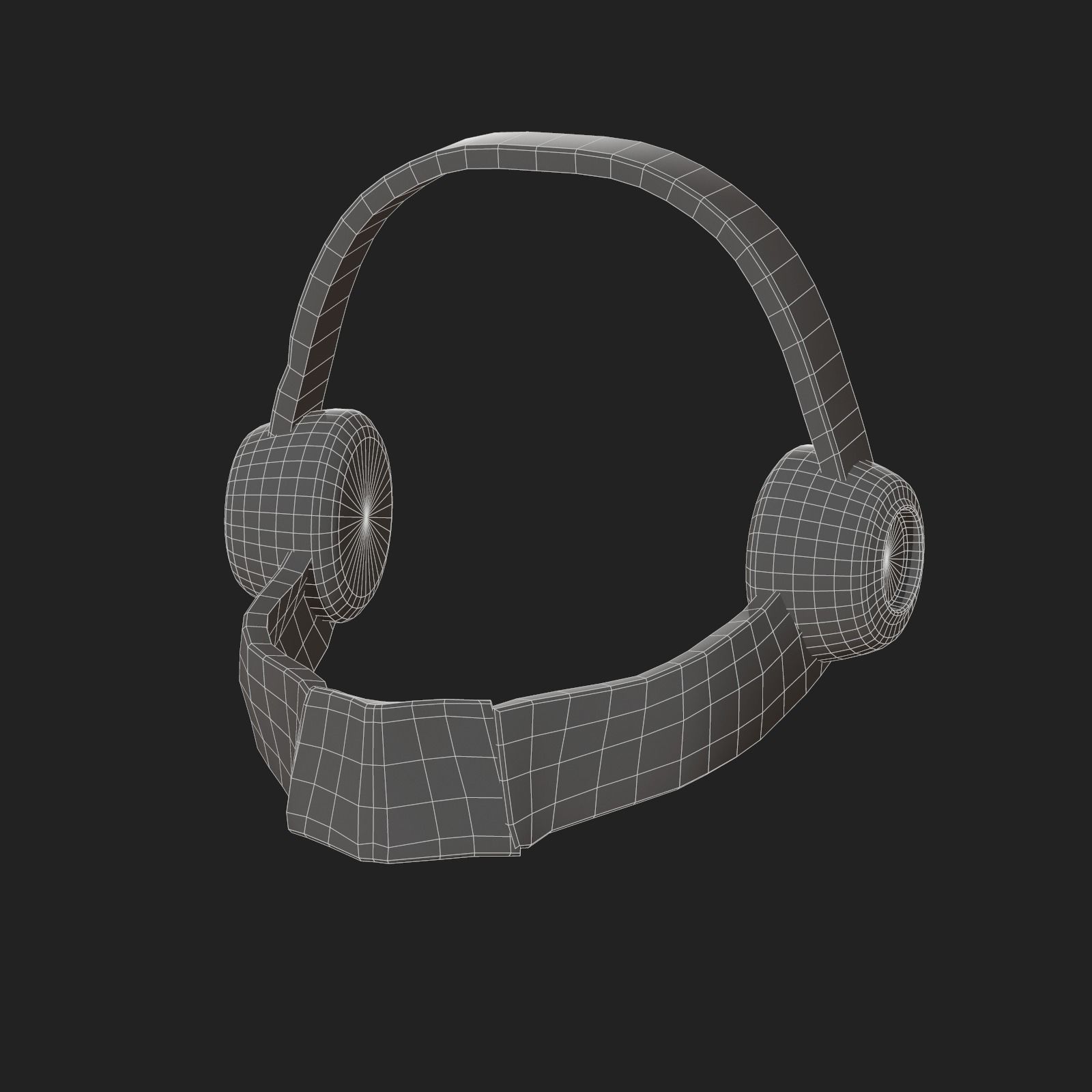 gas mask respirator scifi futuristic Low-poly 3D model_10