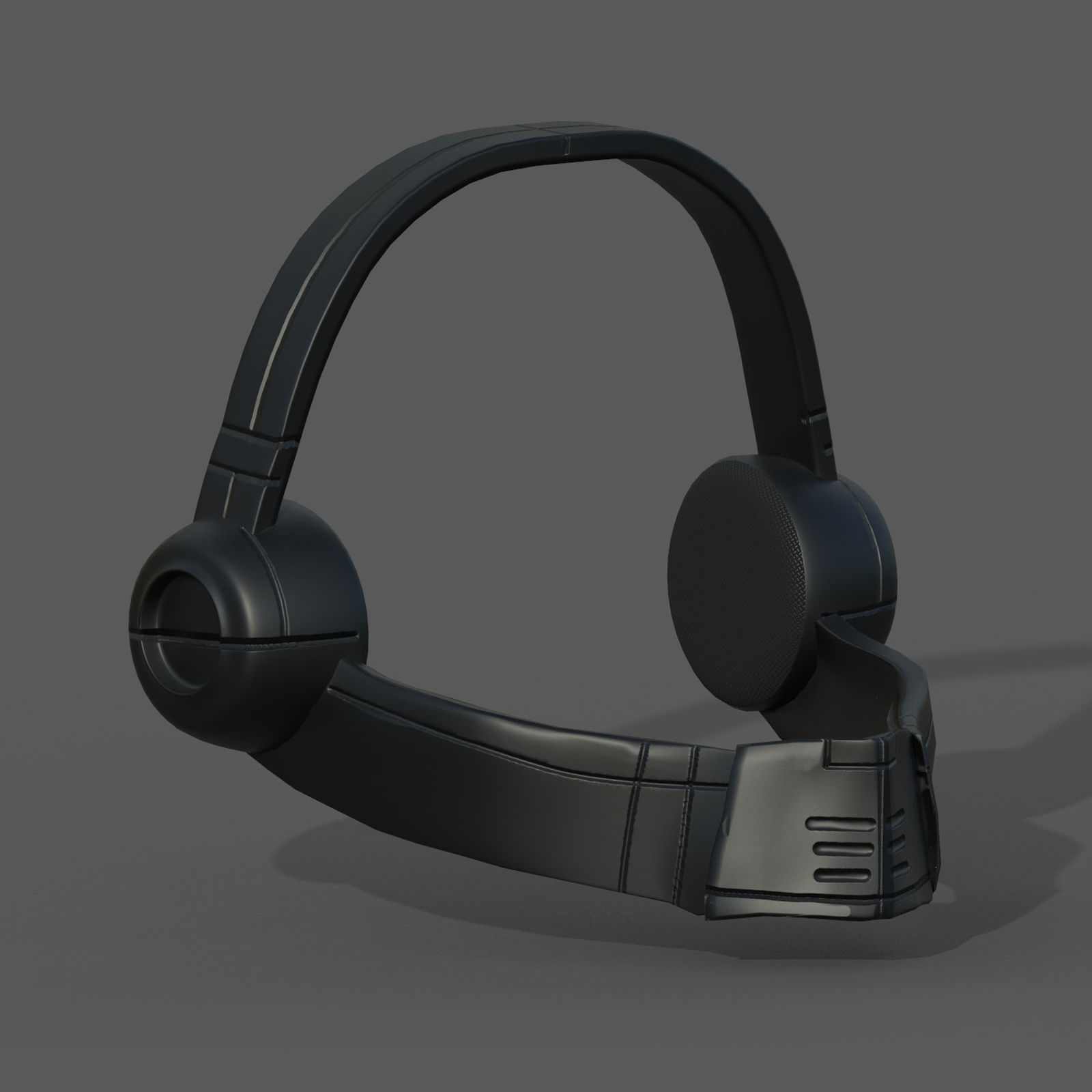 gas mask respirator scifi futuristic Low-poly 3D model_3