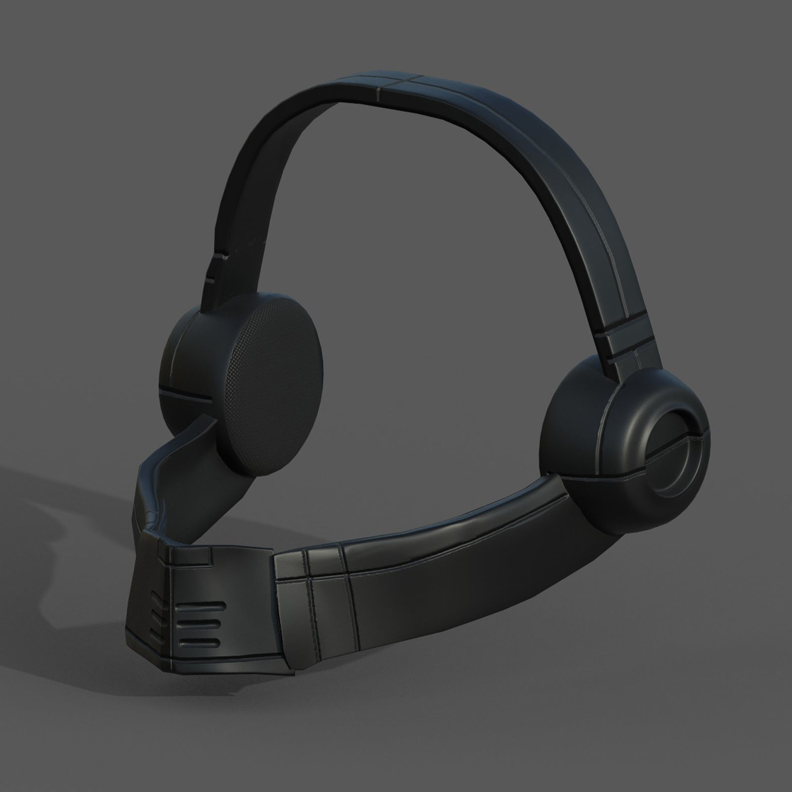 gas mask respirator scifi futuristic Low-poly 3D model_4