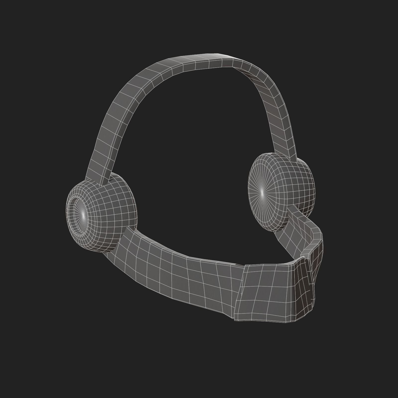 gas mask respirator scifi futuristic Low-poly 3D model_11