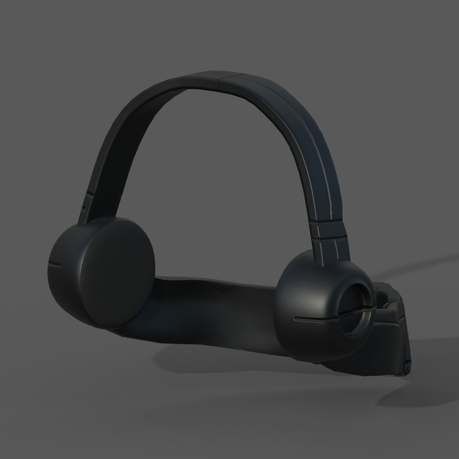 gas mask respirator scifi futuristic Low-poly 3D model_6