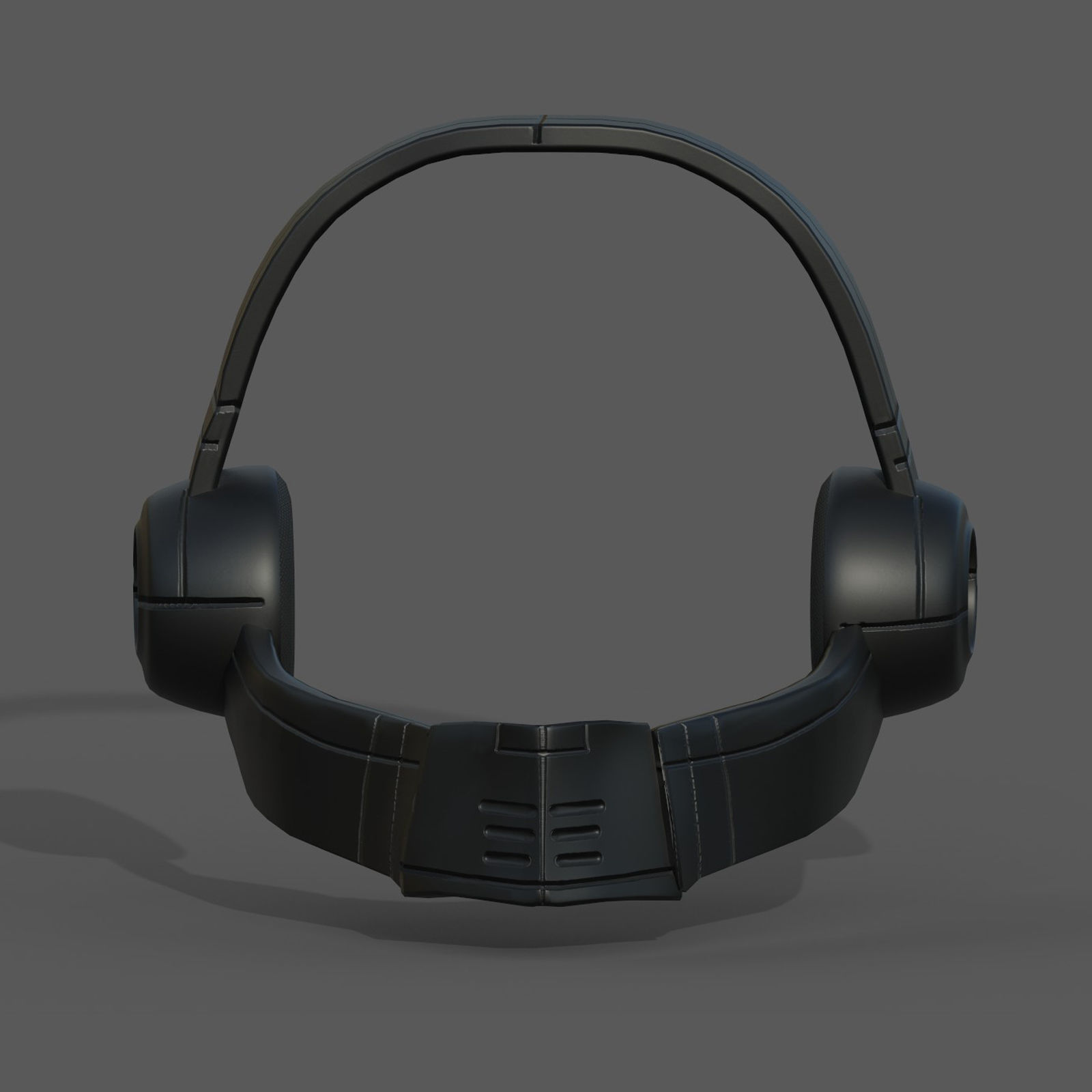 gas mask respirator scifi futuristic Low-poly 3D model_5