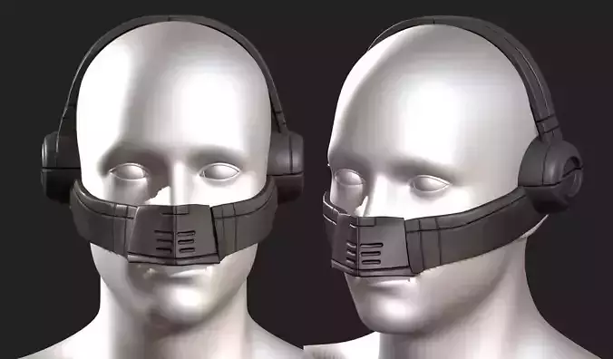 gas mask respirator scifi futuristic 