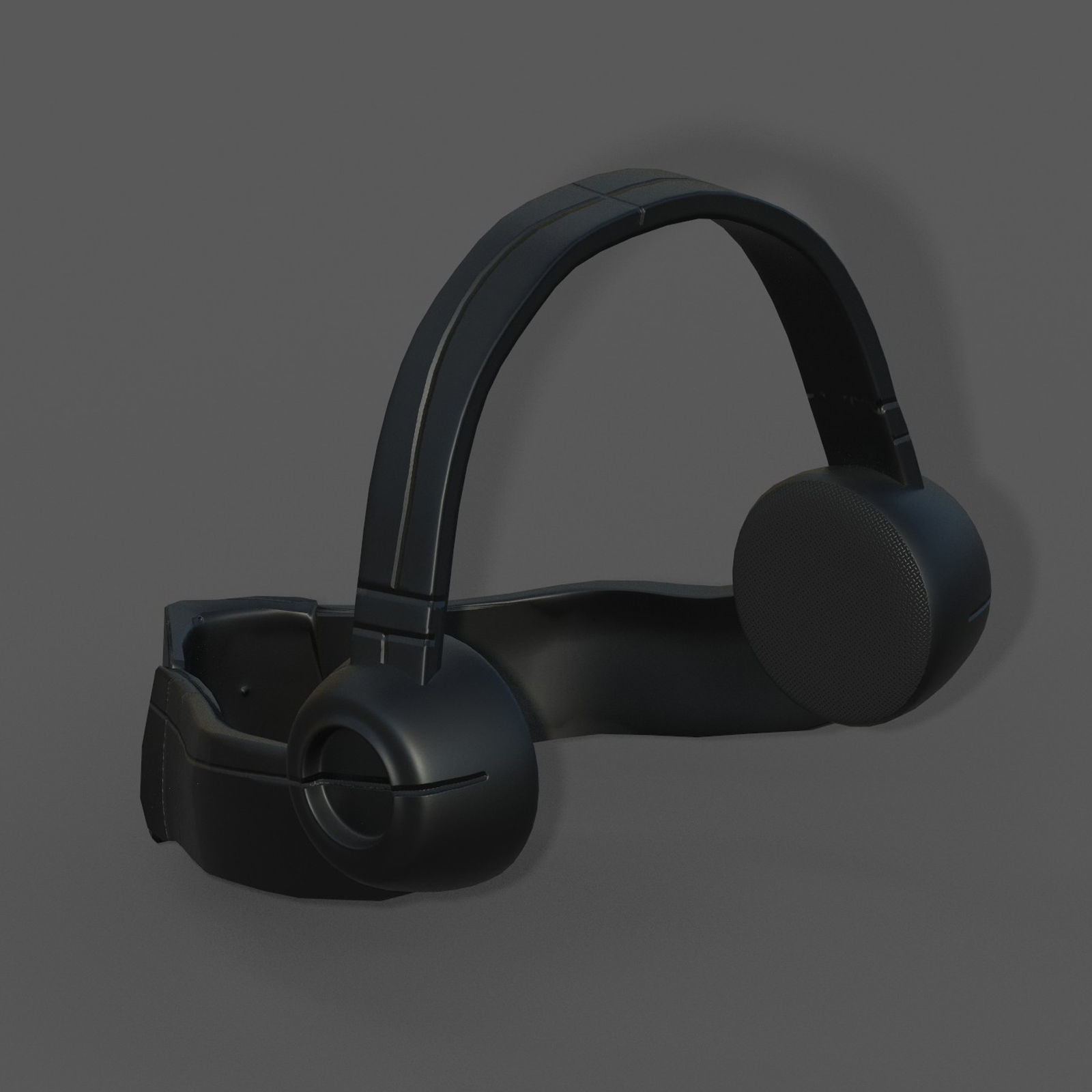 gas mask respirator scifi futuristic Low-poly 3D model_7