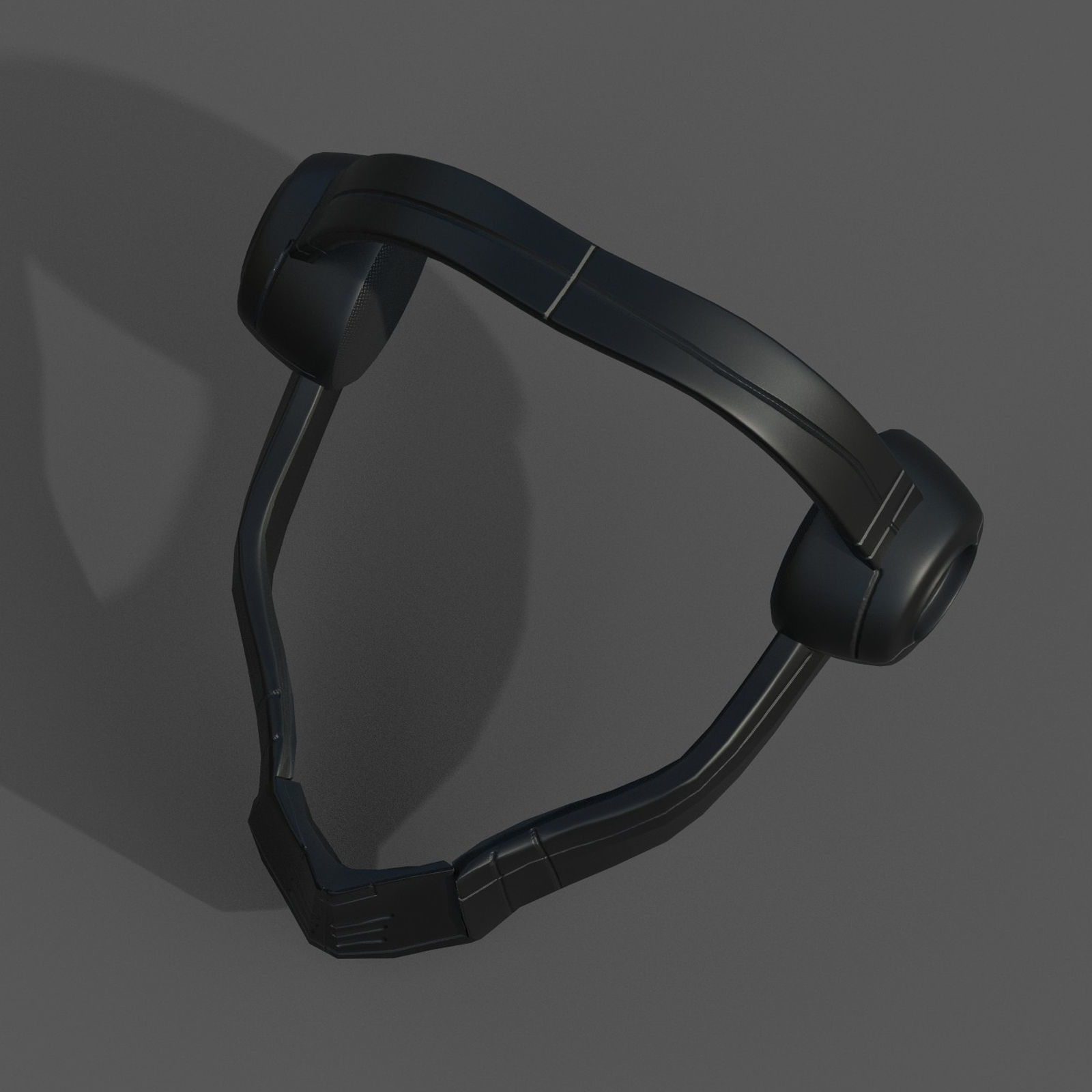 gas mask respirator scifi futuristic Low-poly 3D model_9