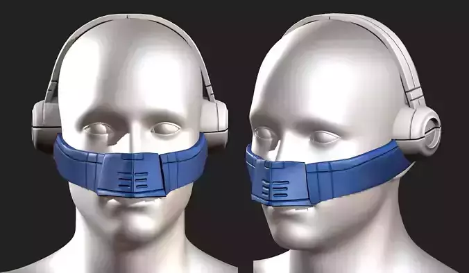 Gas mask respirator scifi futuristic helmet 