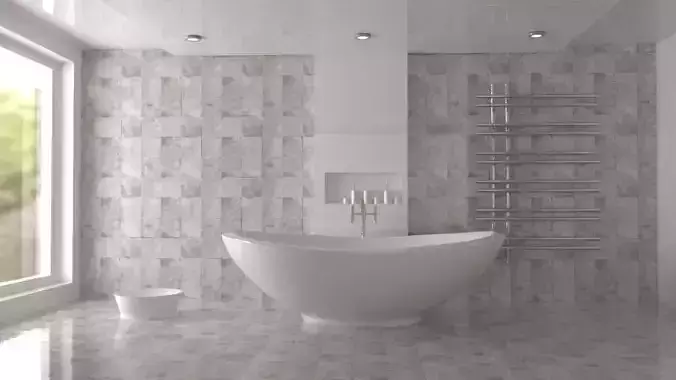 Modern Bathroom 3D model 3D model
