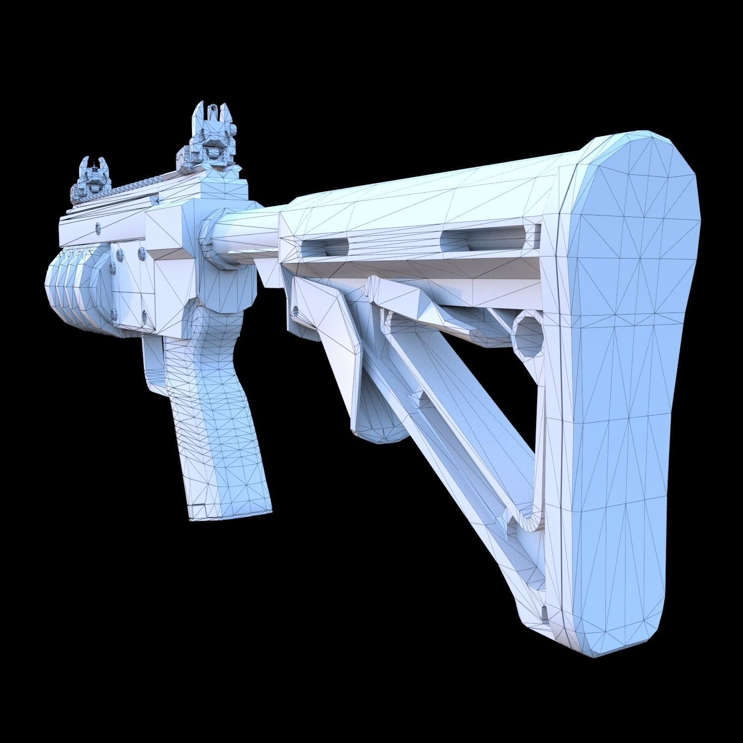 Havoc Grenade Launcher  Low-poly 3D model_11