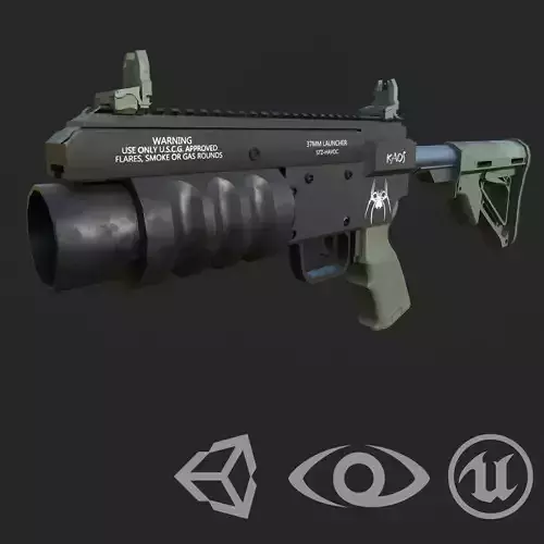Havoc Grenade Launcher  Low-poly 3D model