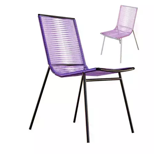 Vintage Chair for Recreation or Leisure Places Low-poly 3D model