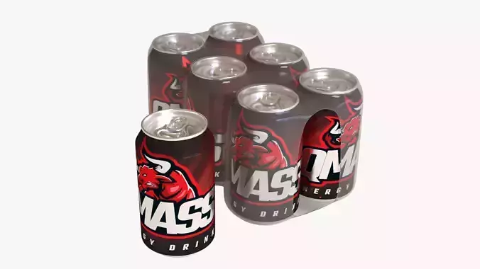 Beverage Can Low-poly 3D model