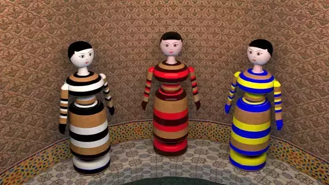 The Wooden Dalls 3D model