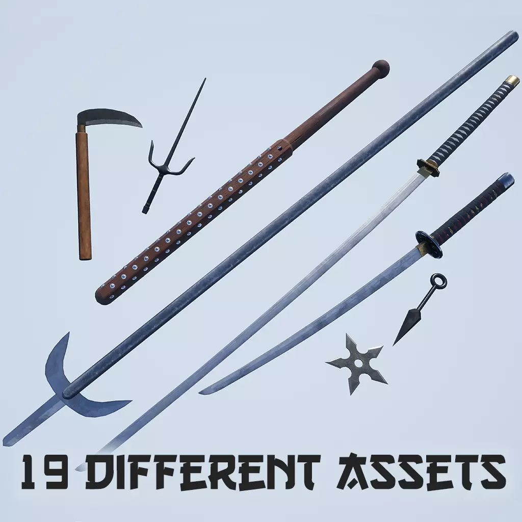 UE4 - Weapons Series - Japan Weapons - Mini Pack Low-poly 3D model_0