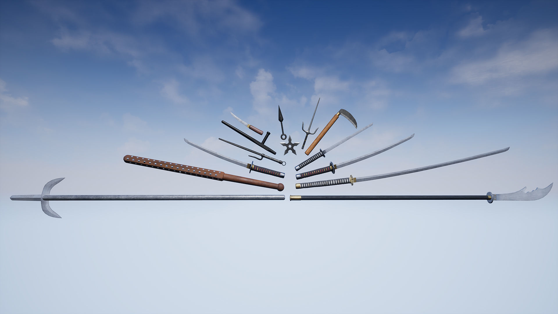 UE4 - Weapons Series - Japan Weapons - Mini Pack Low-poly 3D model_1