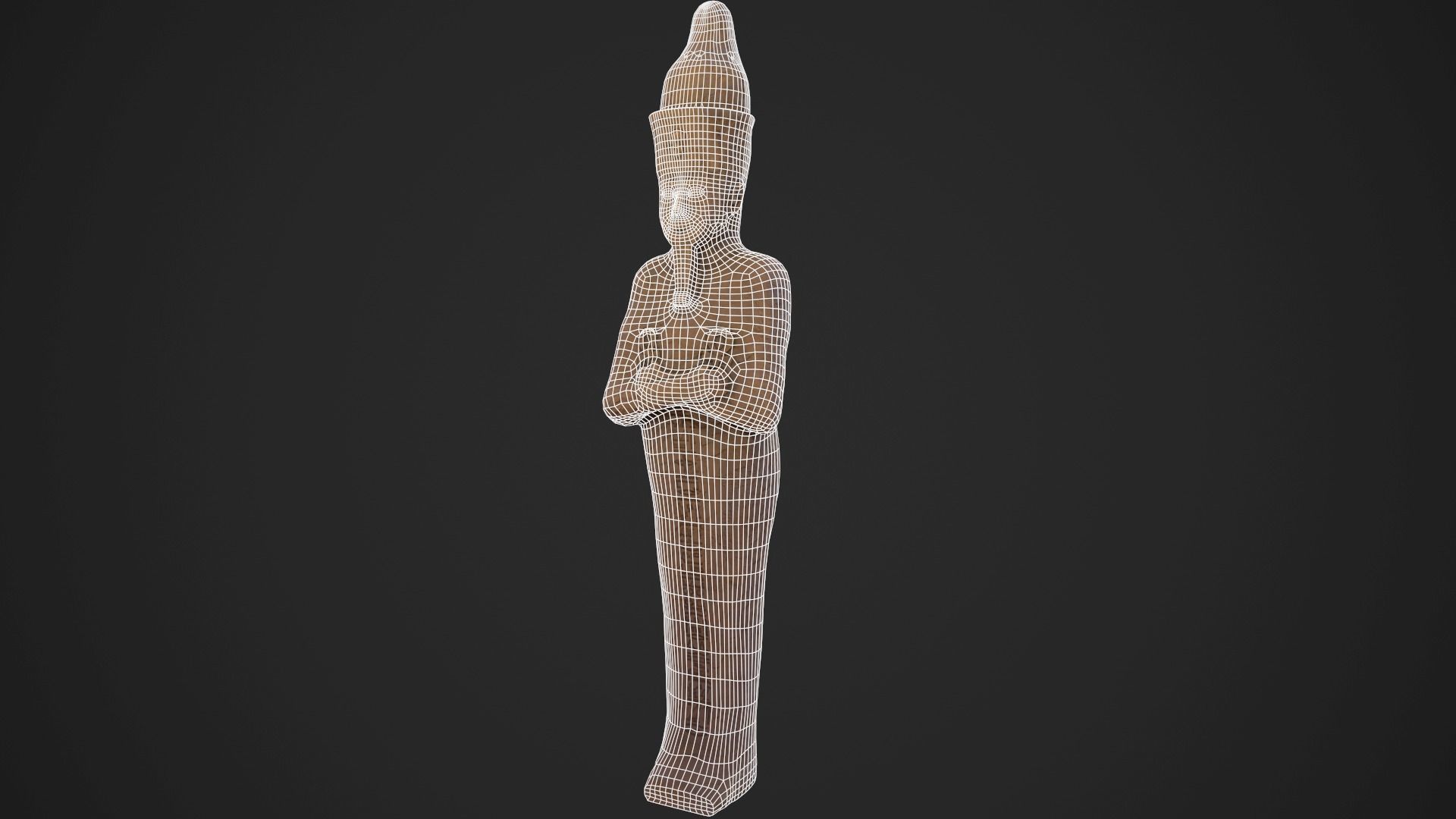 Egypt Statue Low-poly 3D model_5