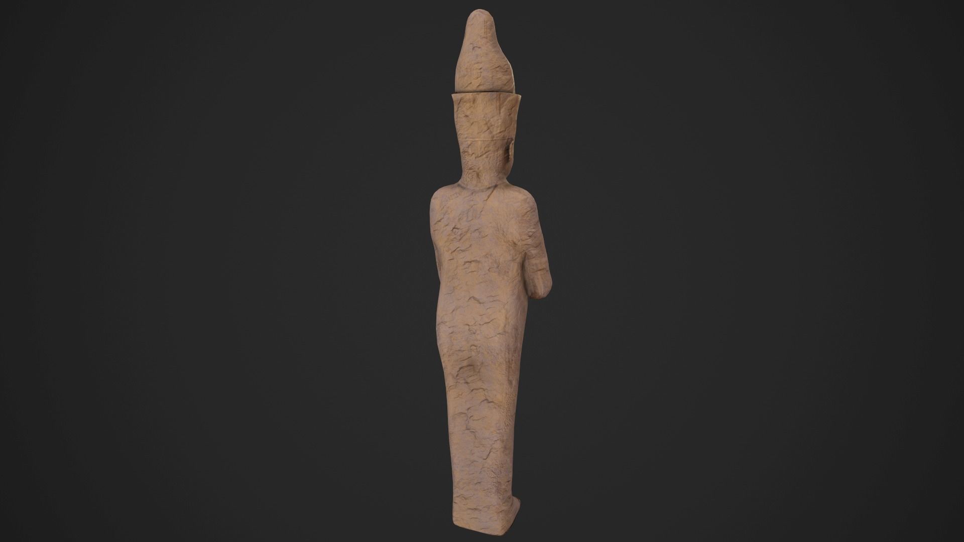Egypt Statue Low-poly 3D model_3