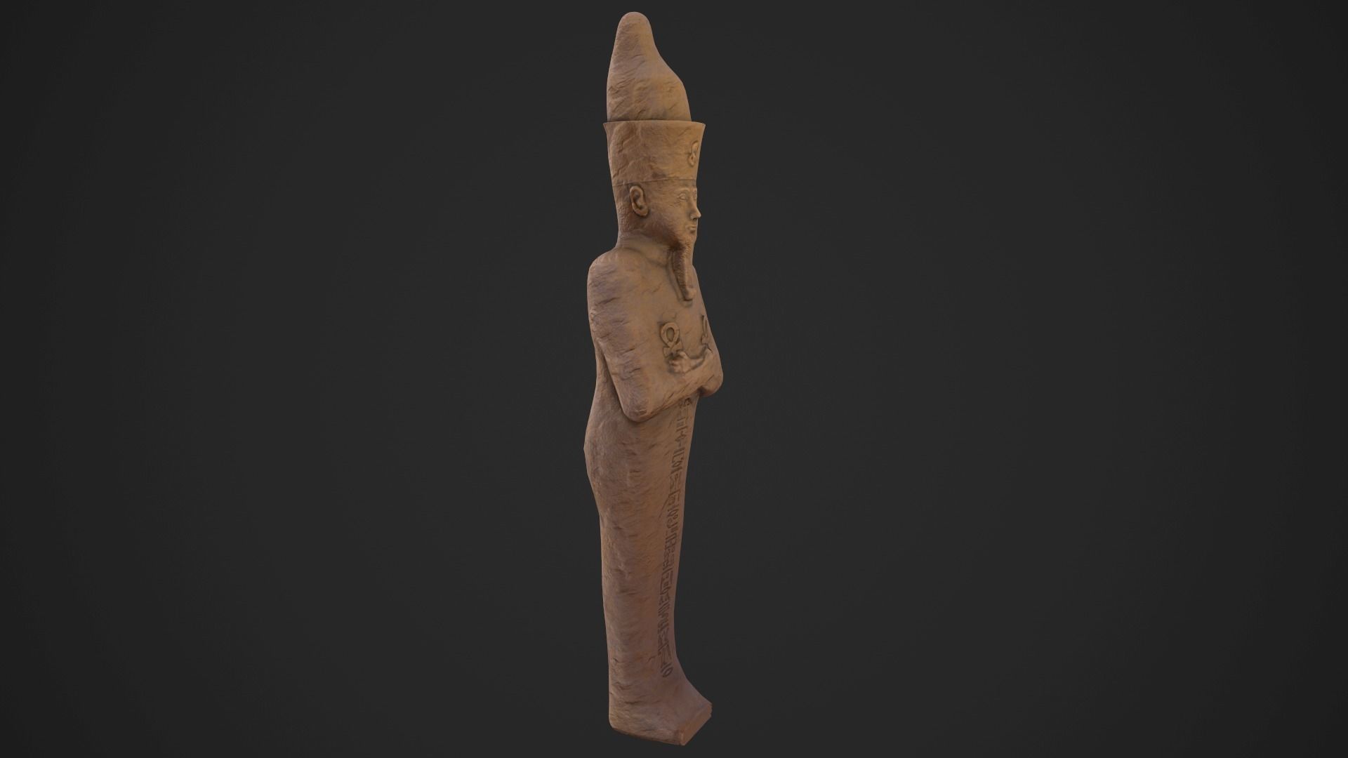 Egypt Statue Low-poly 3D model_2