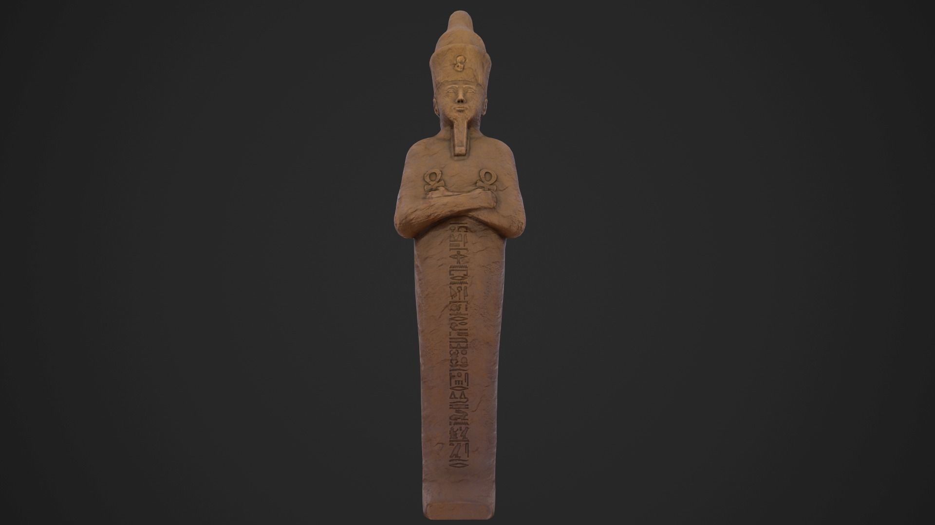 Egypt Statue Low-poly 3D model_1