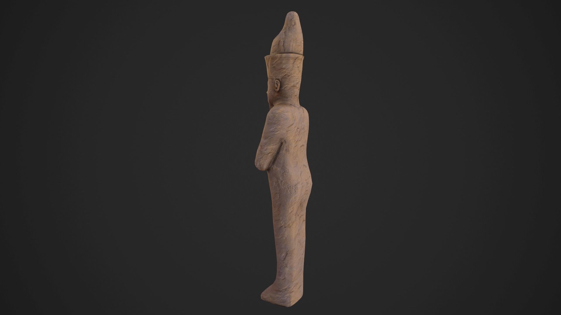 Egypt Statue Low-poly 3D model_4
