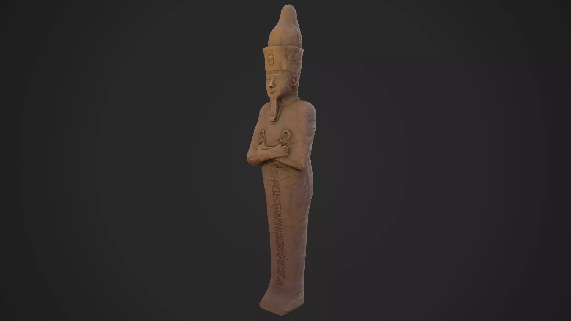 Egypt Statue Low-poly 3D model_0
