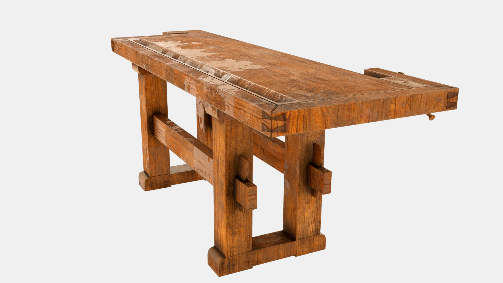 Carpenters Table Low-poly 3D model_2