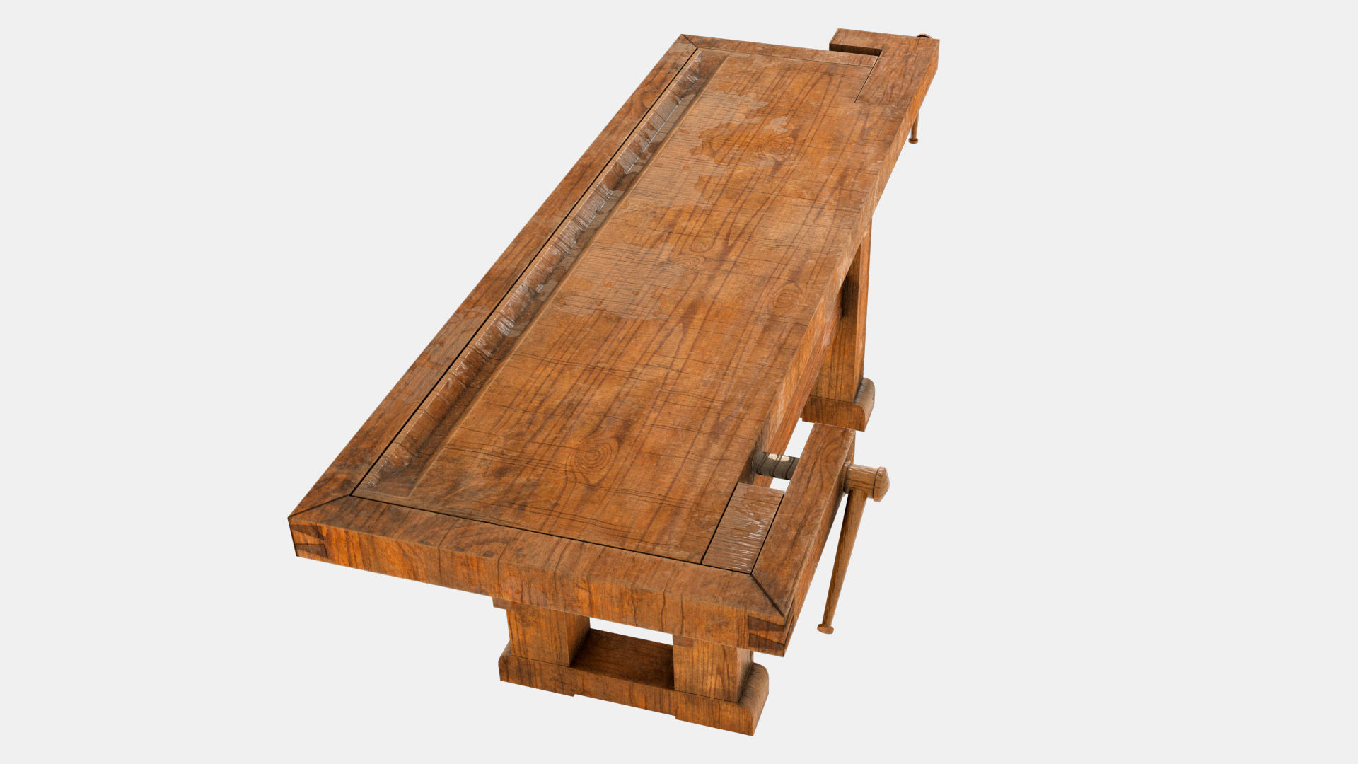 Carpenters Table Low-poly 3D model_8