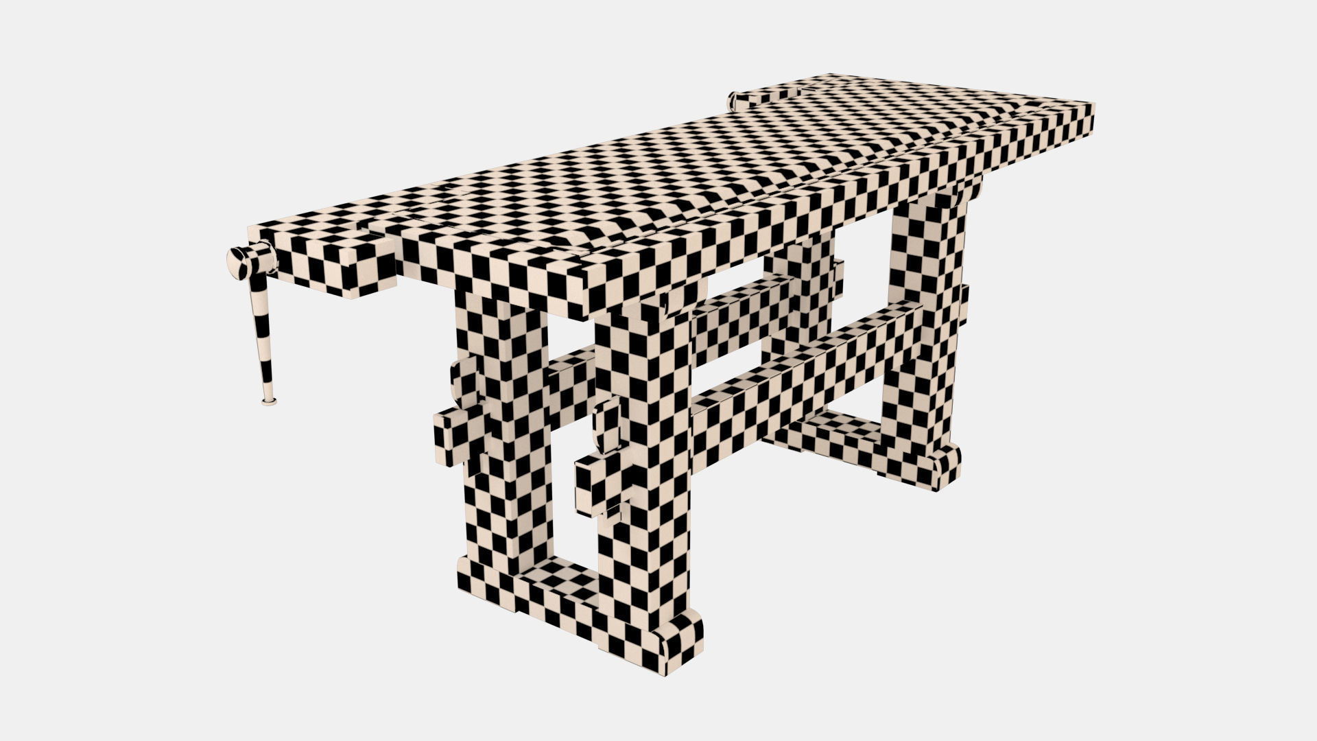 Carpenters Table Low-poly 3D model_9