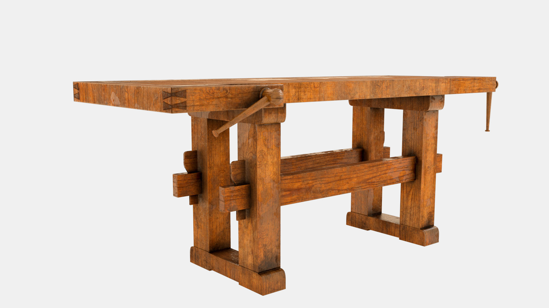 Carpenters Table Low-poly 3D model_3