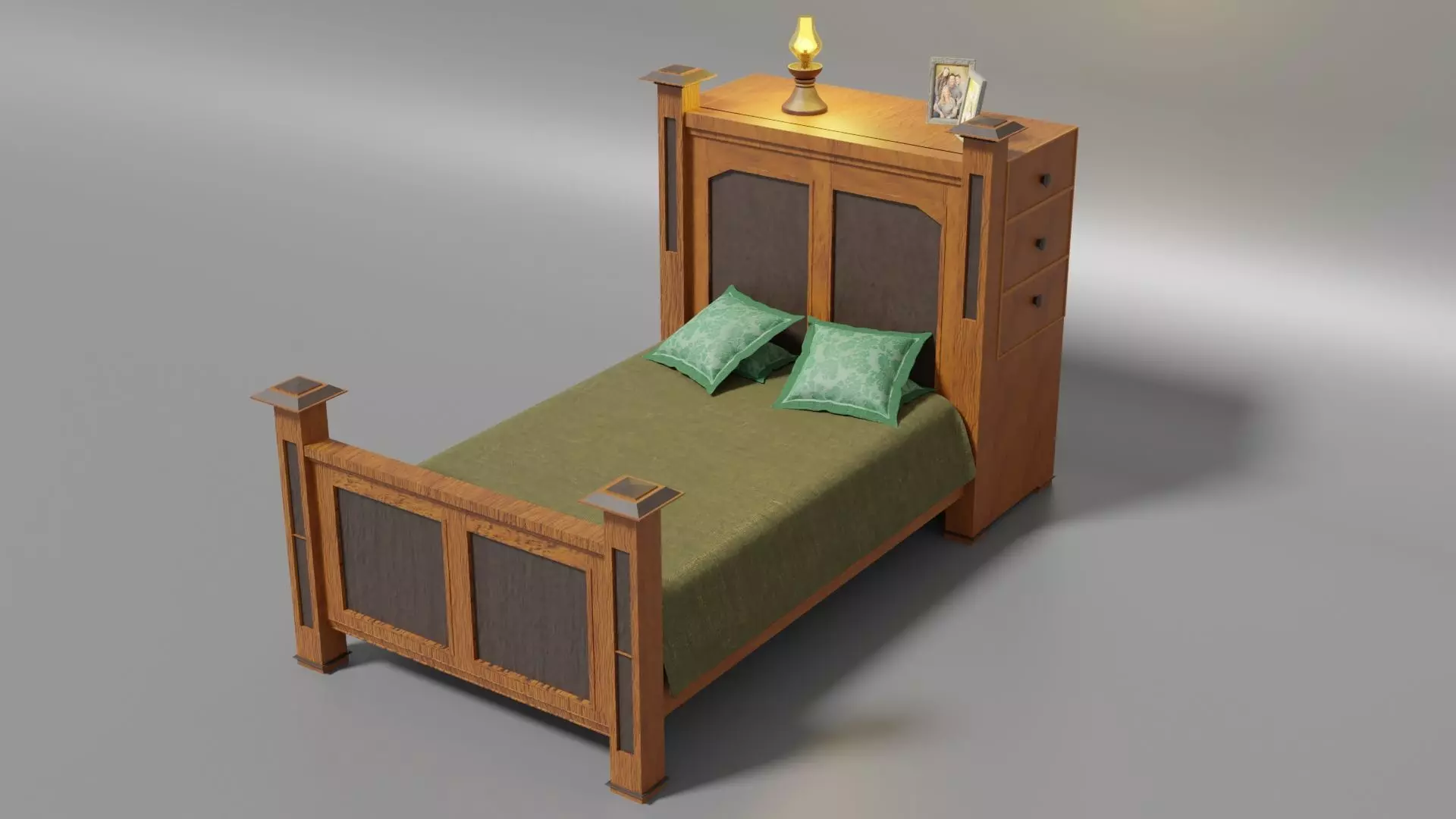 Old Style Bed Free 3D model