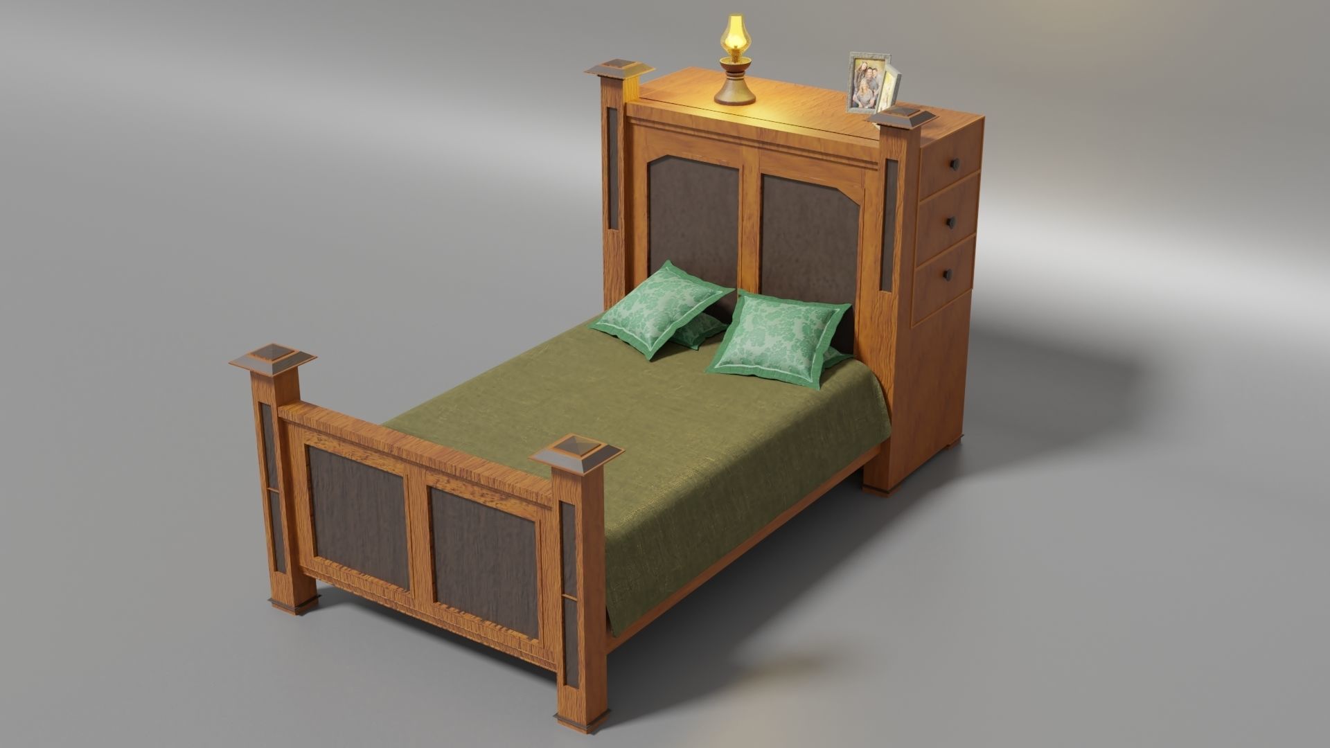 Old Style Bed 3D model