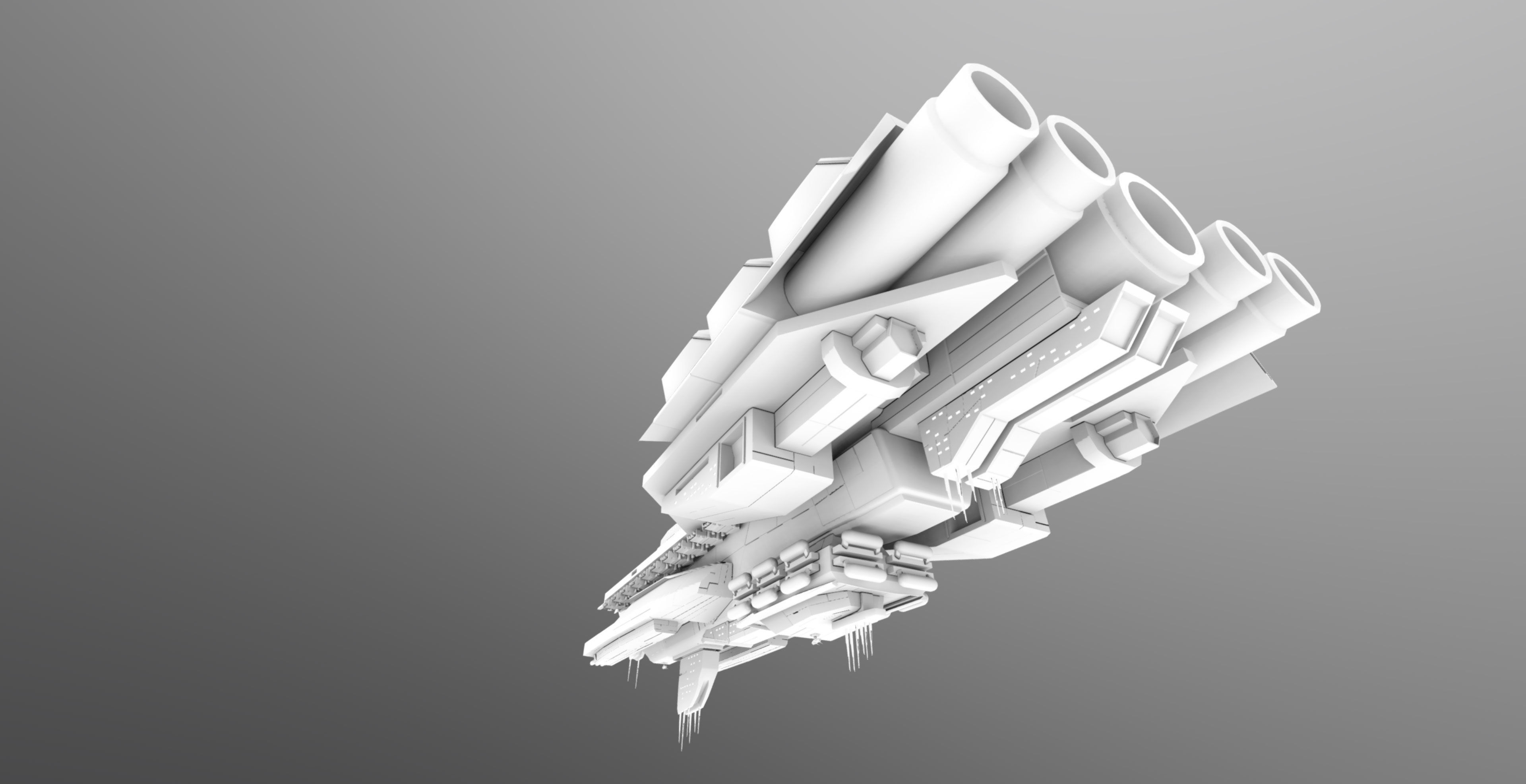 Space Force 1 Carrier Low-poly 3D model_7
