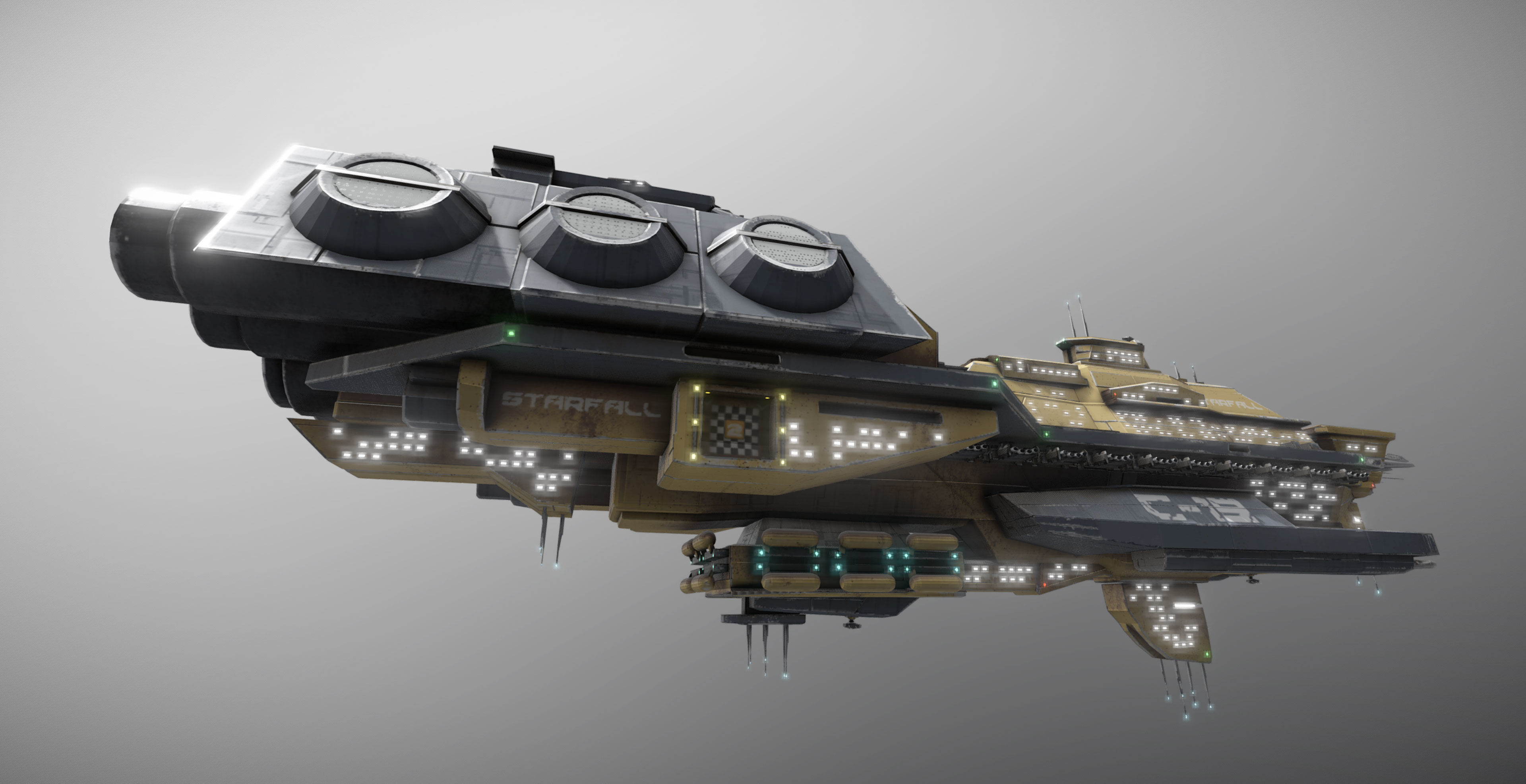 Space Force 1 Carrier Low-poly 3D model_14
