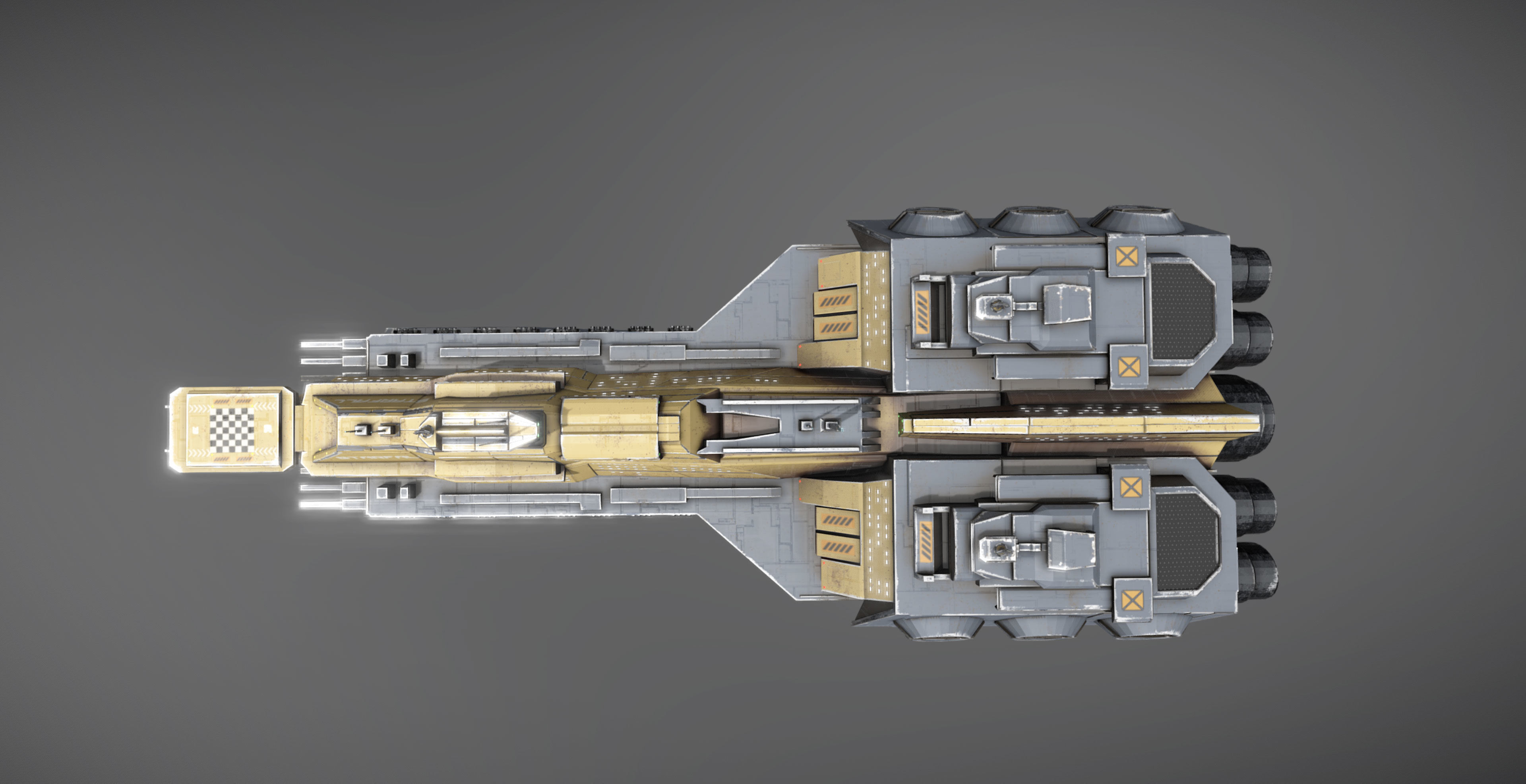 Space Force 1 Carrier Low-poly 3D model_2