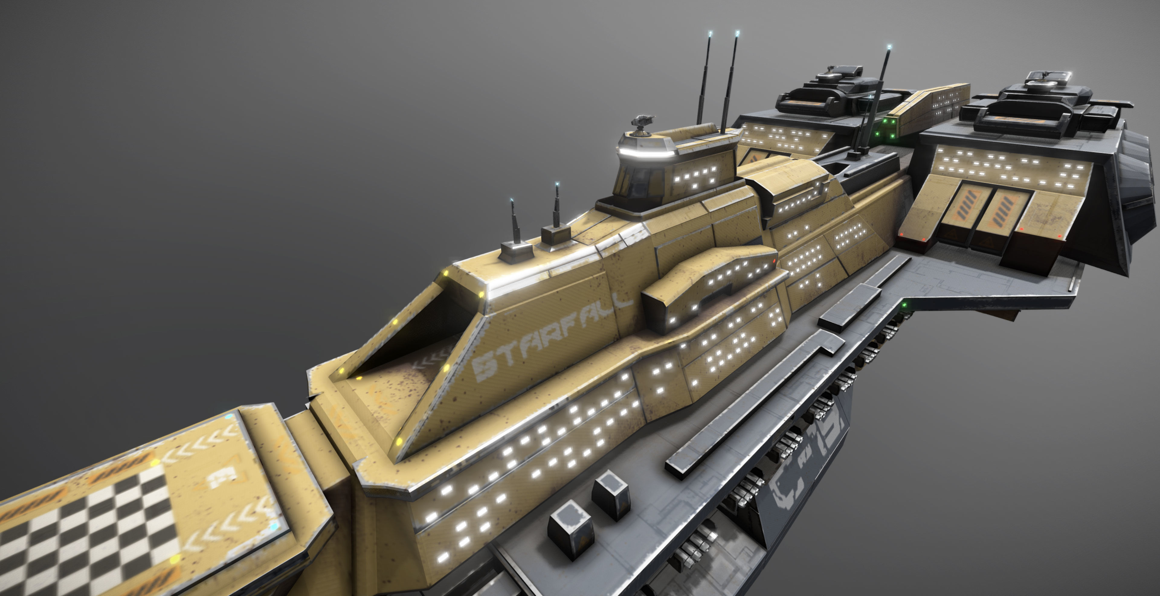 Space Force 1 Carrier Low-poly 3D model_12